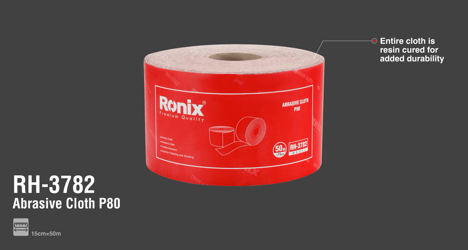 سنباده رول رونیکس گرید p60 مدل (RH-3781) | RONIX